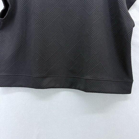 SEE AND BE SEEN Womens Black Textured 2 Piece Wide Leg Crochet Detail Boho SZ 2X - Picture 8 of 16